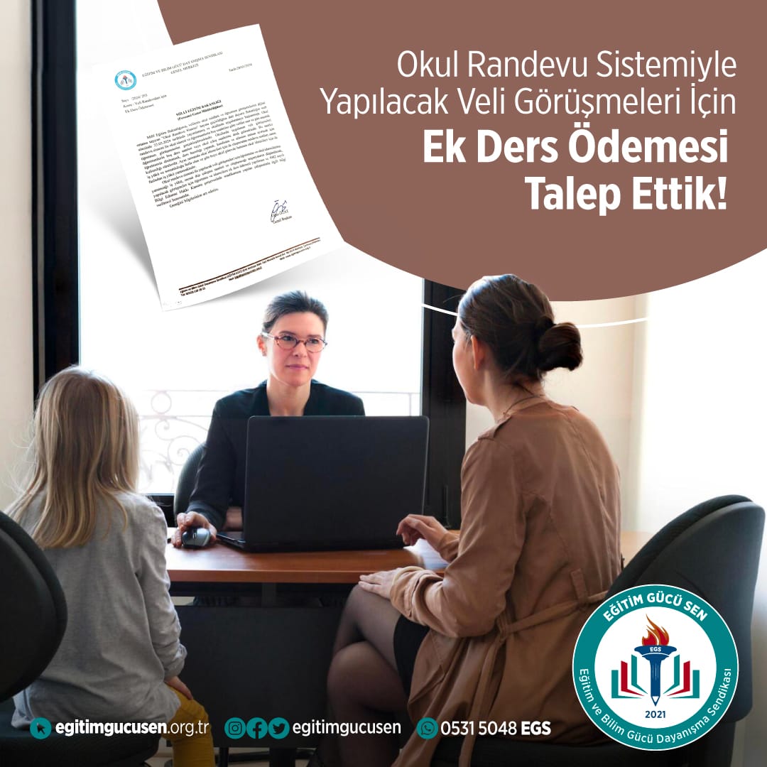 Eğitim ve Bilim Gücü Dayanışma Sendikası’ndan Öğretmenlere Destek: ‘Veli Görüşmeleri İçin Ücret Talebi'”