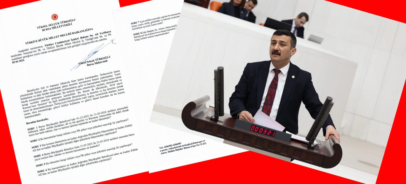 Türkoğlu,Aktaş’ın seçim harcamalarını meclise taşıdı!