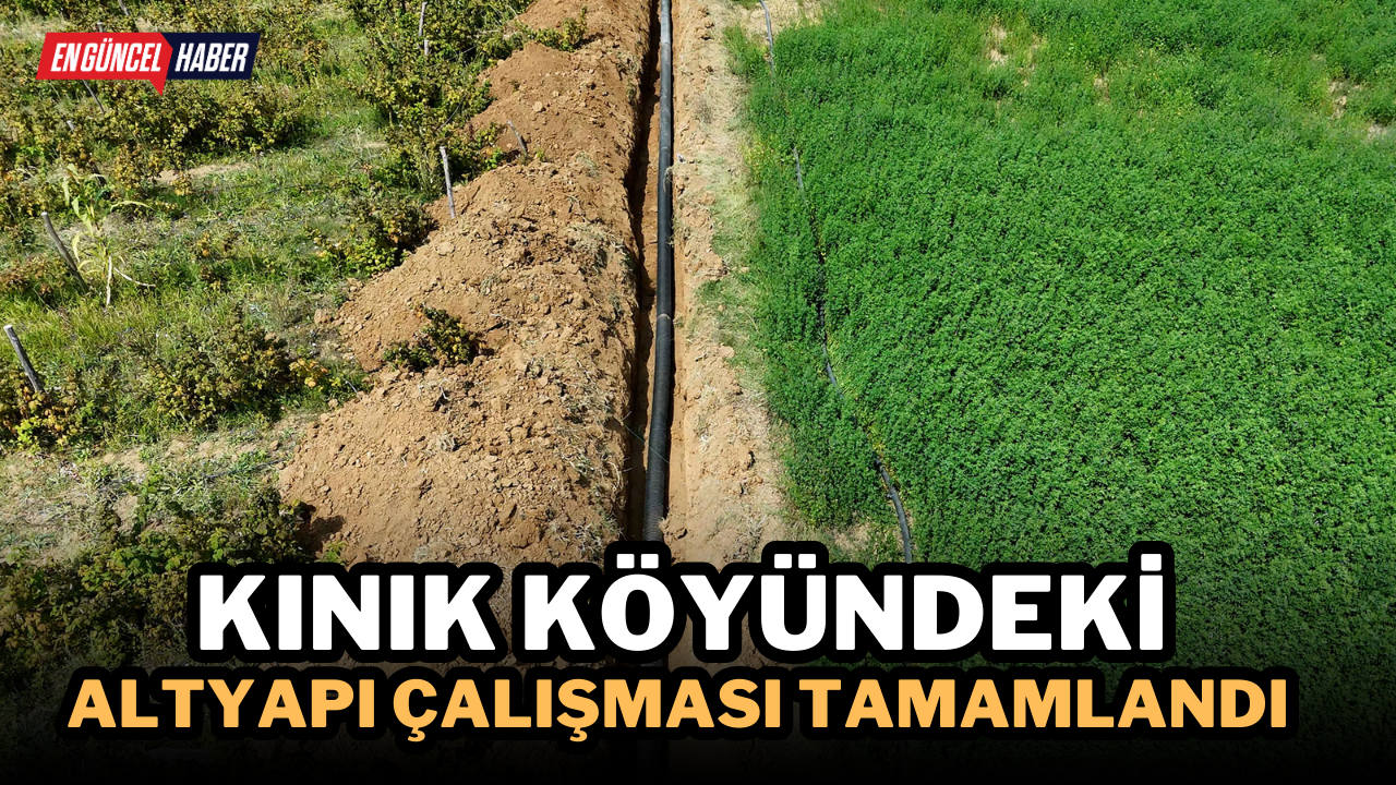 Kınık Köyündeki Altyapı Çalışması tamamlandı