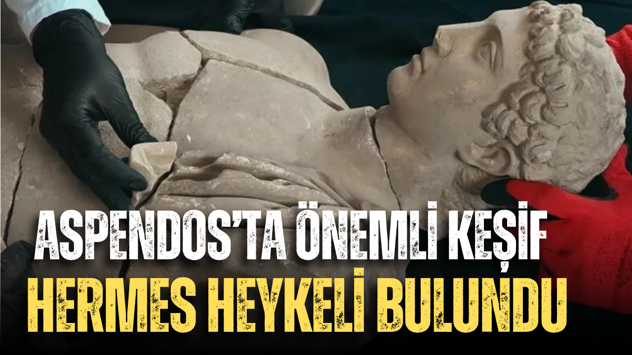 Aspendos’ta önemli keşif: Hermes heykeli bulundu