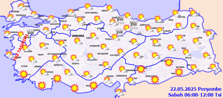 Kuzey parçalı bulutlu, Güney açık!