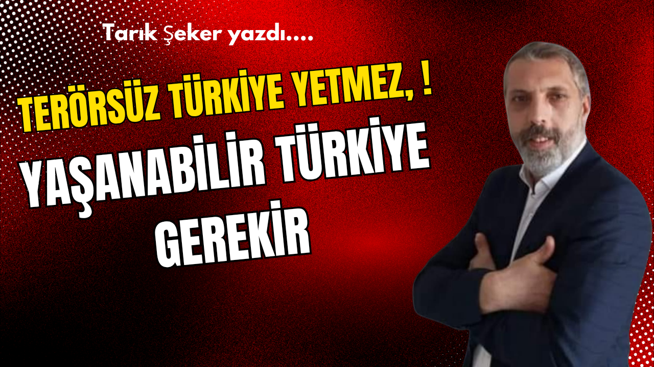 Terörsüz Türkiye Yetmez, Yaşanabilir Türkiye Gerekir!