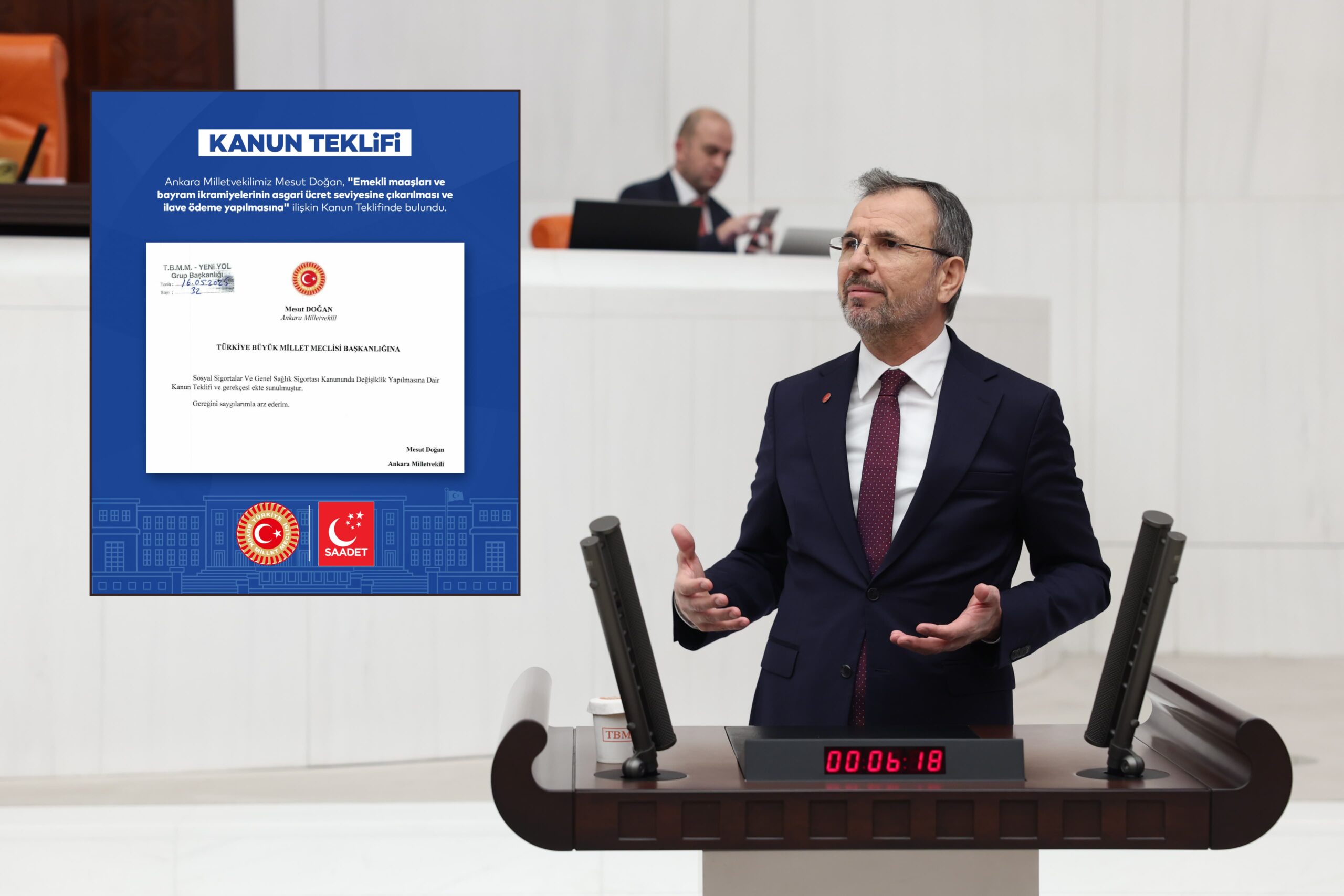 Saadet Partisi’nden emekliler için asgari geçim güvencesi hedefli kanun teklifi