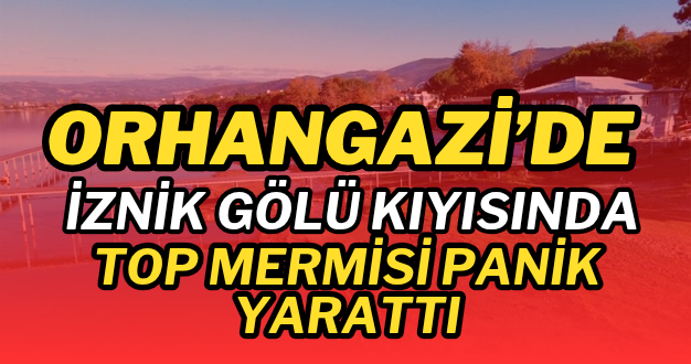 Orhangazi’de İznik Gölü Kıyısında Top Mermisi Panik Yarattı