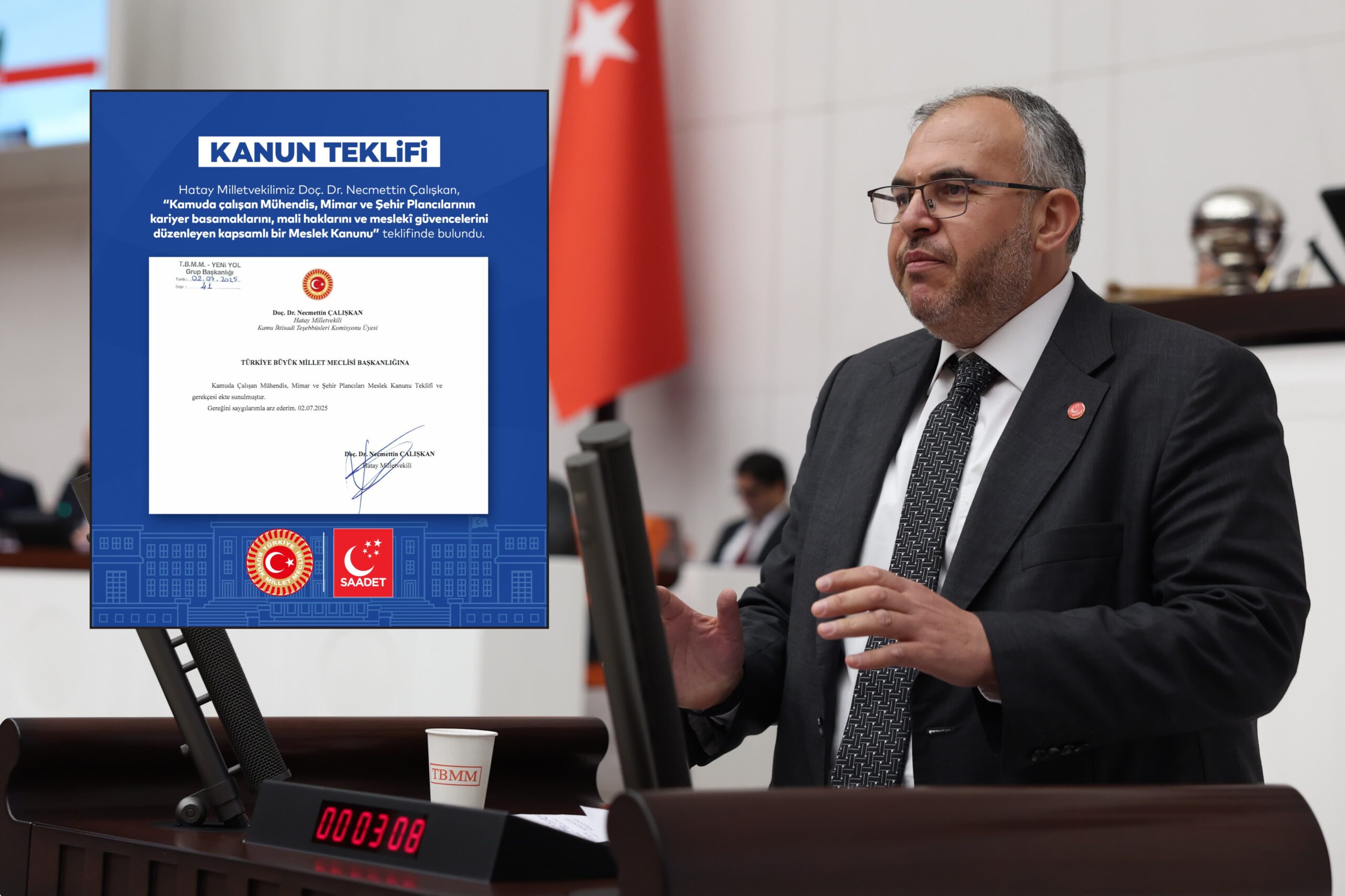 Saadet Partisi’nden kamu teknik personeline meslek kanunu teklifi