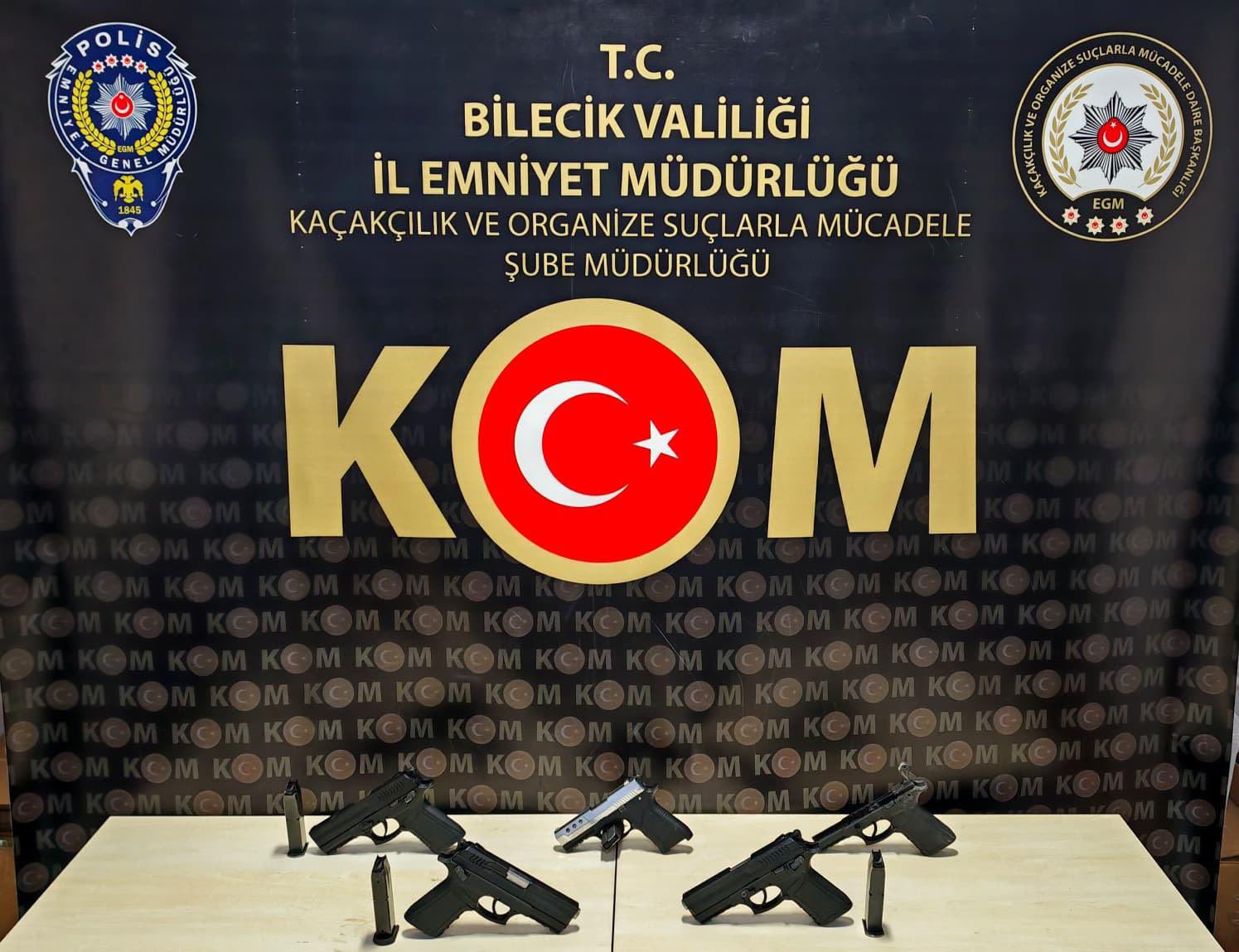 BİLECİK’TE KAÇAK SİLAH OPERASYONU