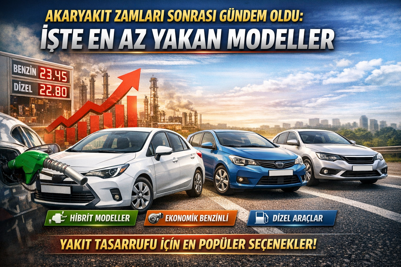 Akaryakıt zamları sonrası gündem oldu: İşte en az yakan modeller