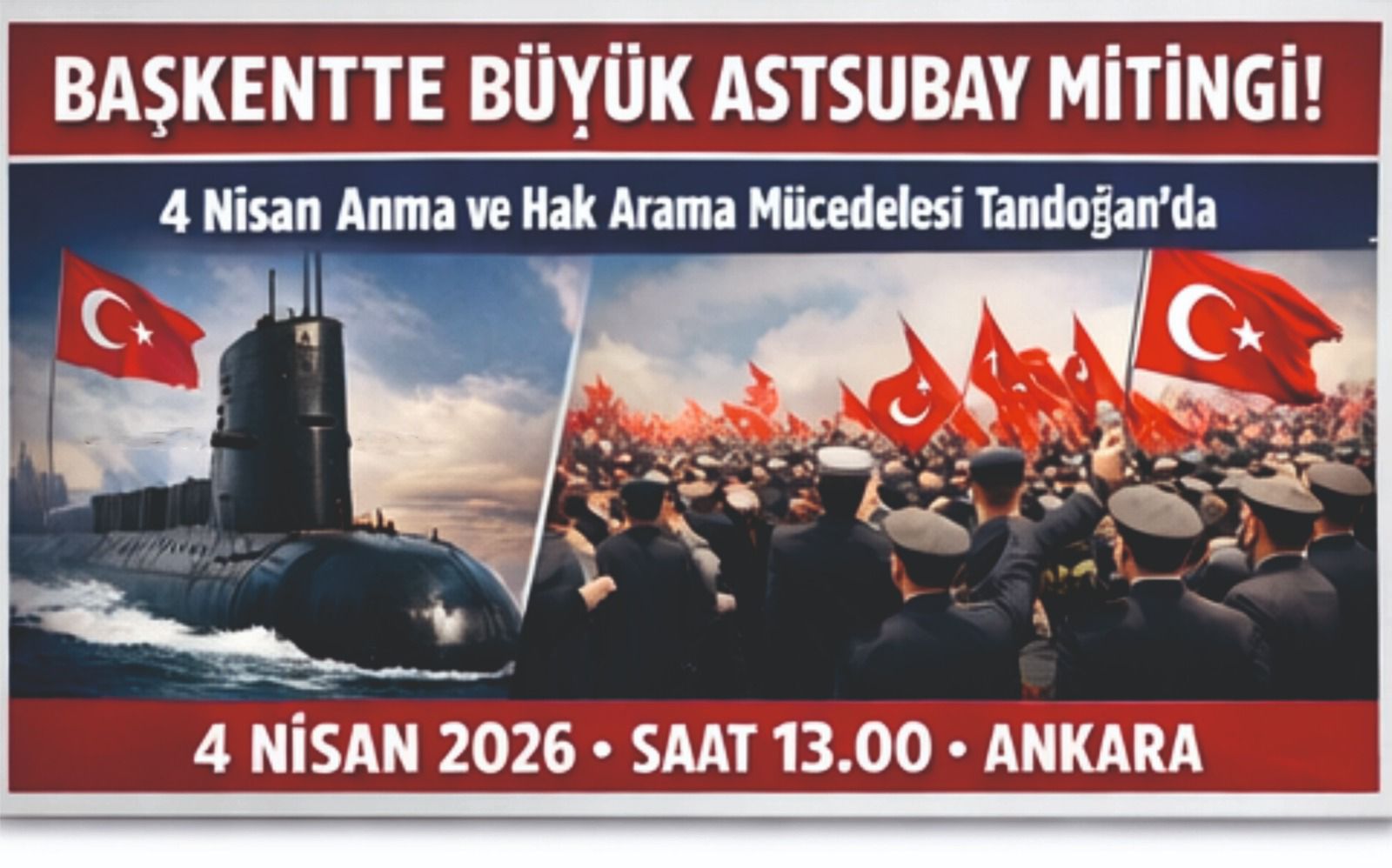 Büyük Astsubay Mitingi İçin Hazırlıklar Sürüyor: 4 Nisan’da Ankara’da Buluşma
