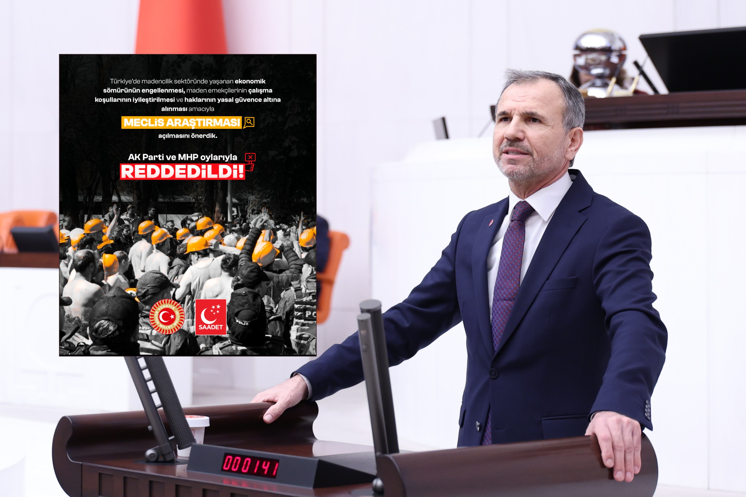 Yeni Yol Grubu’nun “Maden Emekçileri” önergesi reddedildi