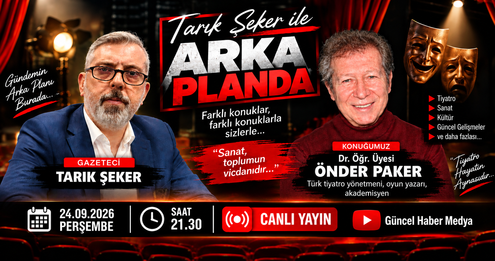 Tarık Şeker ile Arka Planda’nın konuğu Dr. Öğr. Üyesi Önder Paker