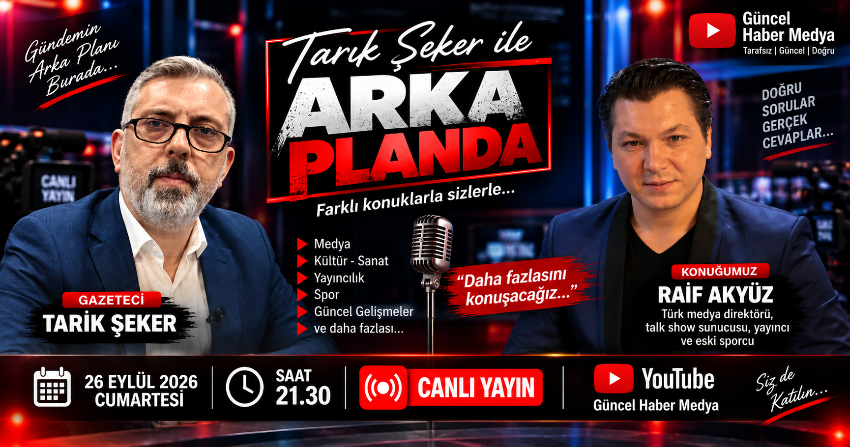 Tarık Şeker ile Arka Planda’nın Konuğu Raif Akyüz